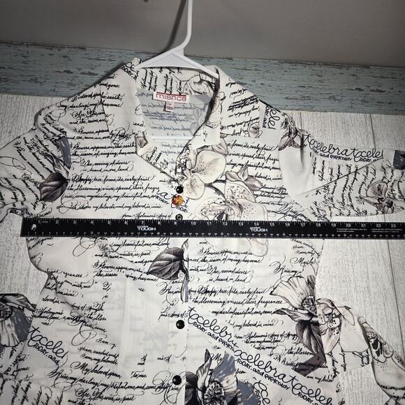 MISHCA French Garden Poplin Blouse Flare Sleeve Tie Front SMALL Boho Peasant - Picture 12 of 14